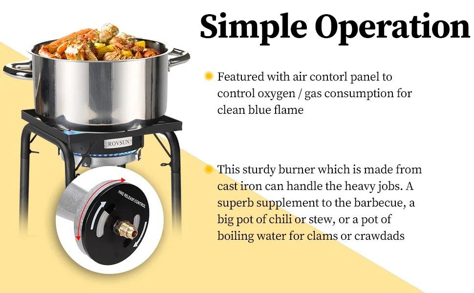 [TOP RATED - FLASH SALE] ROVSUN 1-Burner 200000 BTU Outdoor Camping Propane Stove