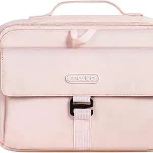 MOSISO Camera Bag Case, DSLR/SLR/Mirrorless Photography Camera Messenger Bag Compact Crossbody Padded Camera Shoulder Bag with Rain Cover Compatible with Canon/Nikon/Sony Camera and Lenses, Pink