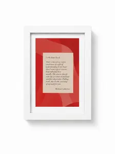 Framed Poem Print "Us Without Touch"