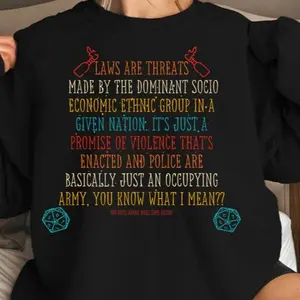 Laws Are Threats Shirt, Dimension 20, DnD Shirt Brennan Lee Mulligan D&D Unisex Jersey Short Sleeve Tee, Brennan lee mulligan Shirt, Political Activism Statement