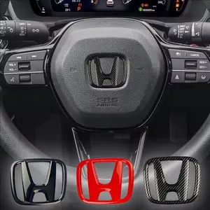 3D ABS Car Steering Wheel Badge Emblem Steer Wheel Sticker Decal Car Styling For HONDA CIVIC HR-V XR-V UR-V FREED STEPWGN