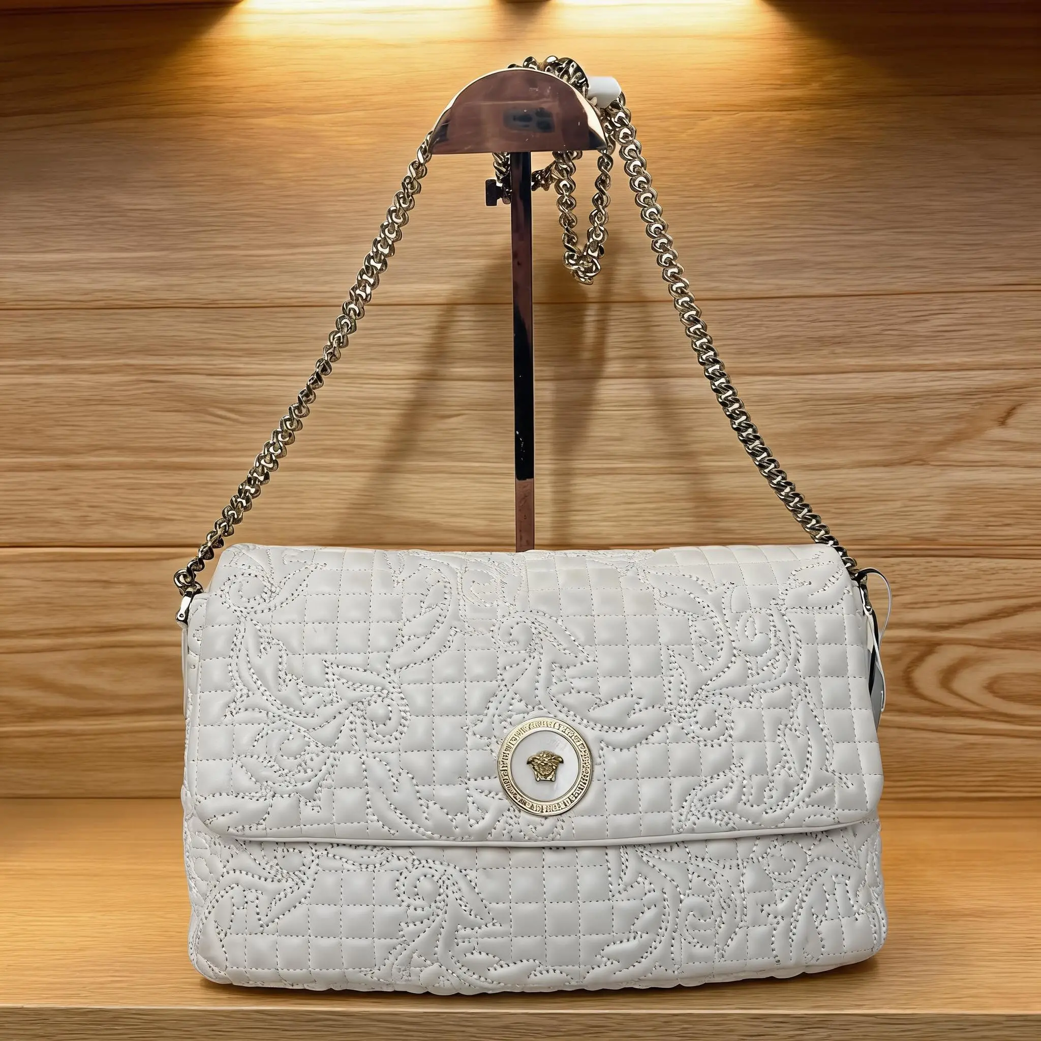 Pre-owned VERSACE Leather Shoulder Bag C0741488619