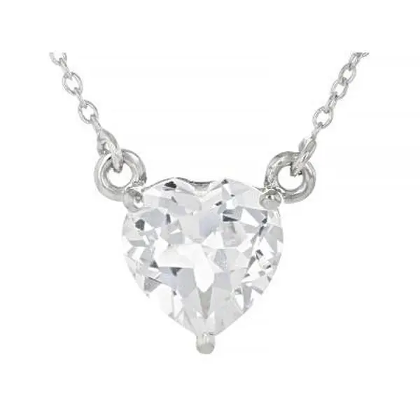 JTV Platinum Over Sterling Silver Cable Chain Pendant Necklace, 2.12ct White Lab-Created Sapphire, Spring Ring Clasp, Stylish Accessories, Everyday Wear