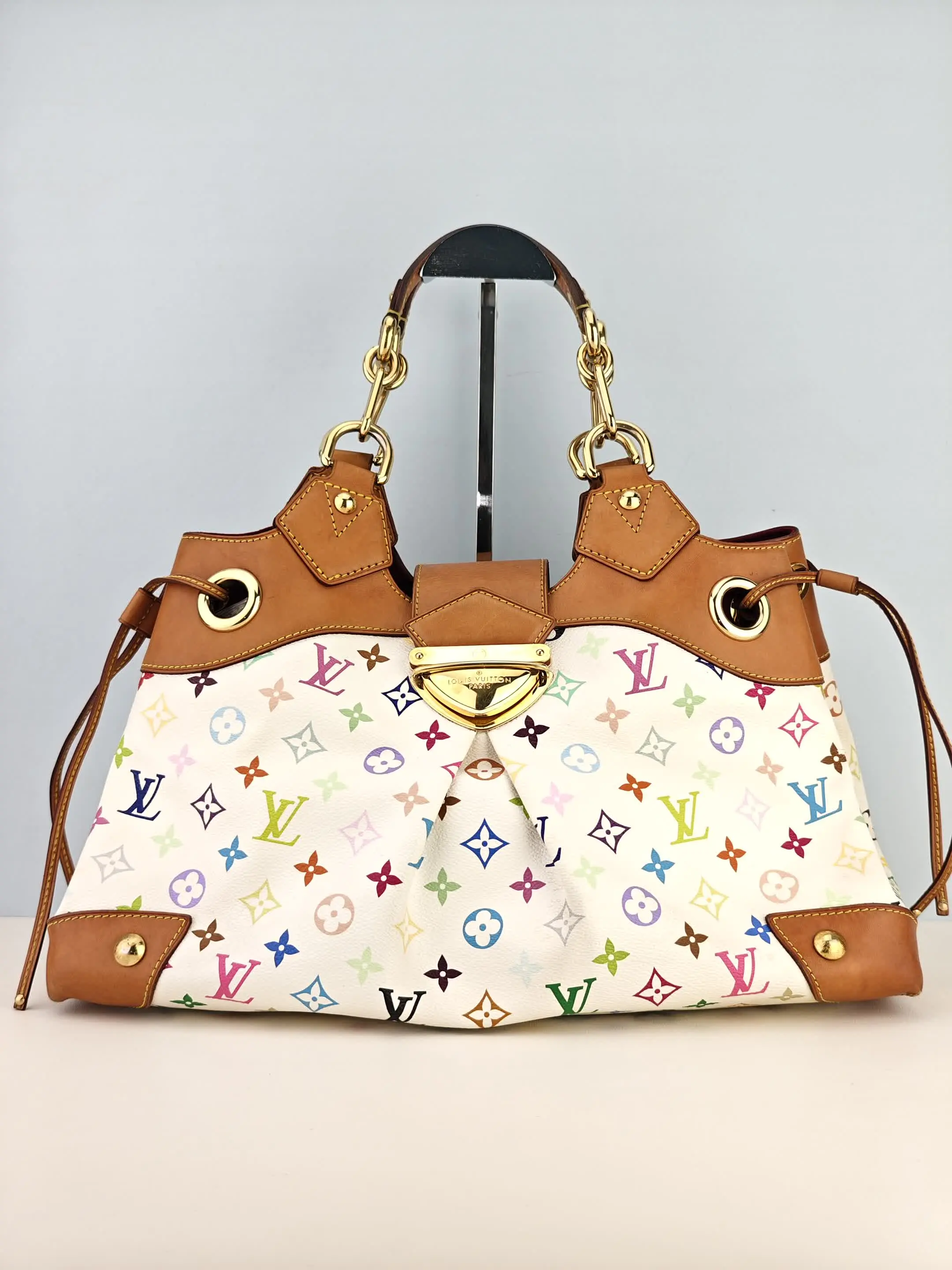 Pre-owned Monogram Multicolore canvas with natural cowhide trim Shoulder Bags Louis Vuitton Monogram Multicolore Ursula Bag【IH2079】