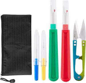 Seam Ripper and Thread Remover Kit,2 Big and 2 Small Sewing Stitch Thread Unpicker and 1 Sewing Trimming Scissor Nipper Tool for Thread Remove(Multi-Color), stitchy tool, instant stitchy tool