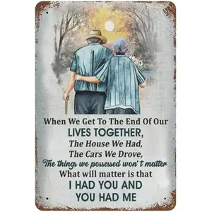 2026Vintage Metal Tin Sign To My Wife Couple Wife Gift From Husband Old Couple Gift Valentines Day Sign Funny Novelty Kitchen Bar Cl