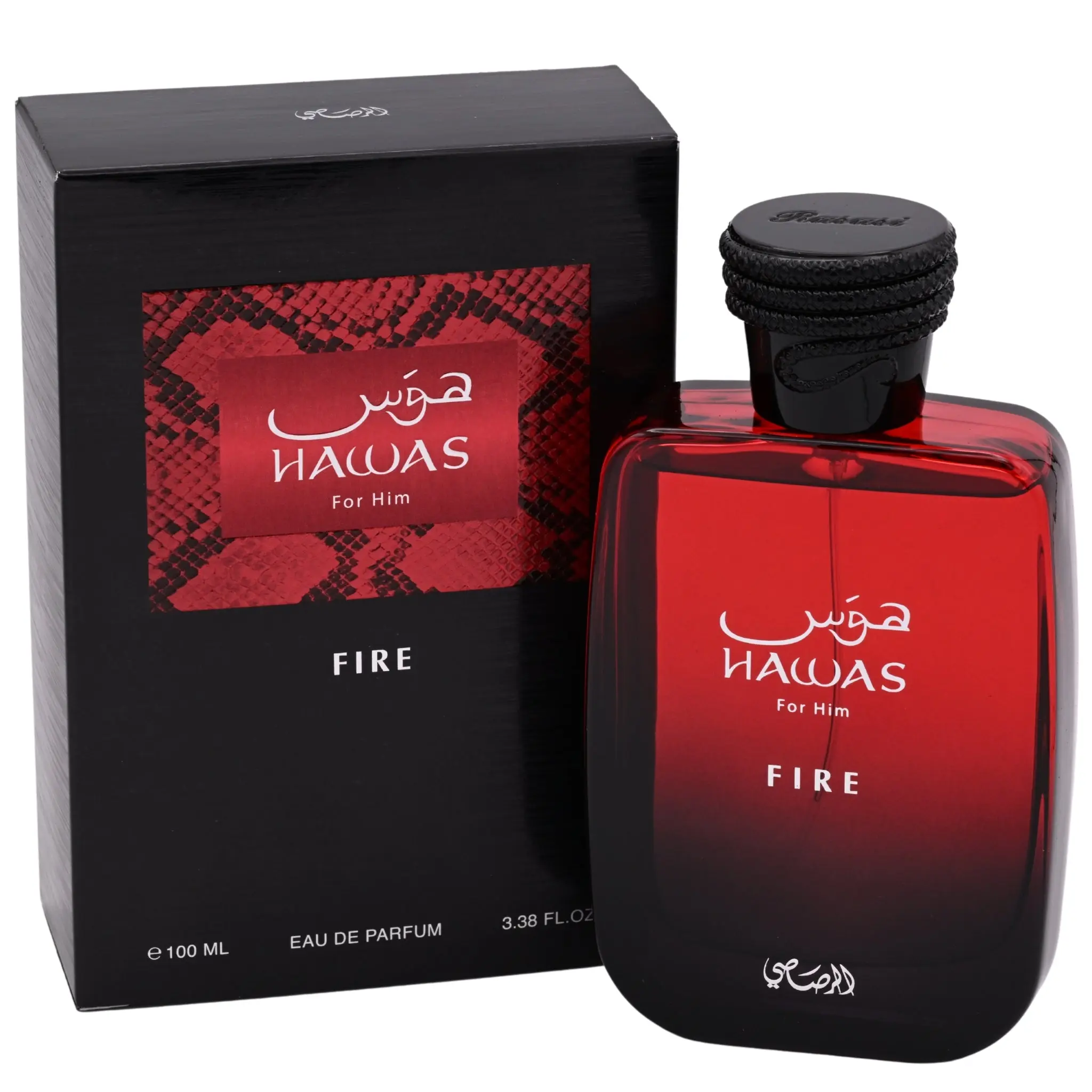 Rasasi Hawas Fire Eau de Parfum Spray for Men 3.38 oz (100 ml) New Retail Box