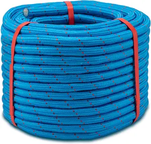 Braided Polyester Rope - 1/2 in x 125 ft Strong Arborist Rigging Rope High Strength Polyester Rope No-Stretch Rope for Climbing Tree Swing Pulling
