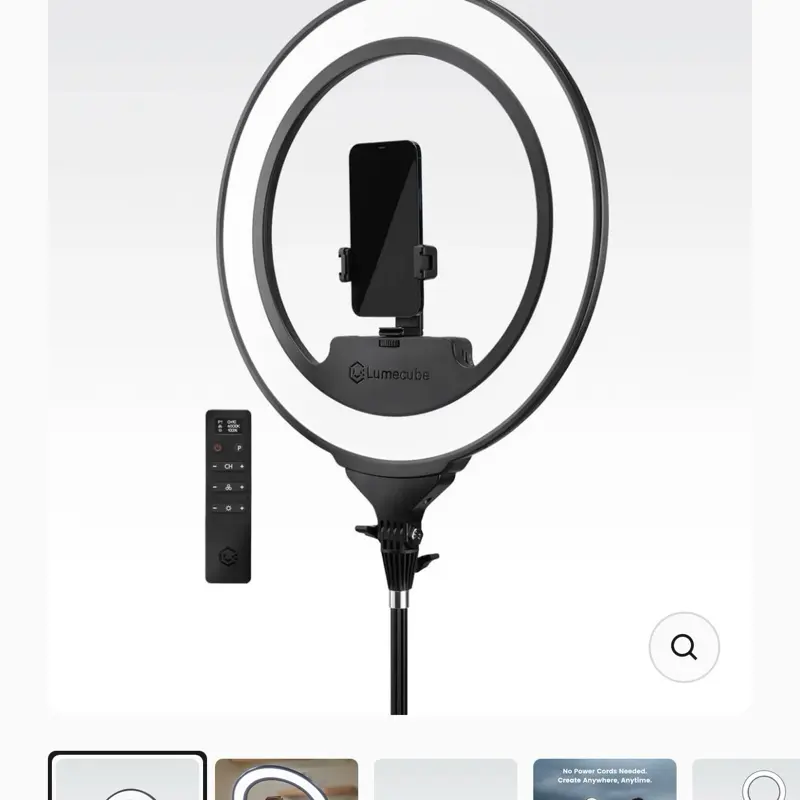12'' Ring Light with 43.3'' Extendable Tripod Stand, LED Circle Lights with Phone Holder for Live Stream/Makeup/YouTube Video/Tiktok, Compatible with All Phones