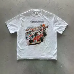 Retro Car T-Shirt, Racing Tee, Gifts Shirt, Unisex Vintage Graphic Tees Gothic Grunge Y2k Emo Scene Amity Affliction Style Clothes Men Women Streetwear