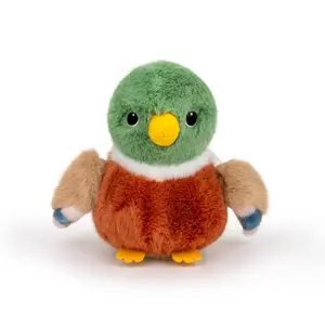 Mallard Duck Stuffed Animal - 5 Inch Realistic Plush Toy, Cute Little Bird Plushie Gift for Kids & Friends