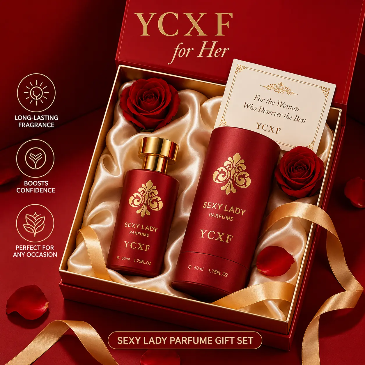 Women’s Perfume Spray with Rose Cologne Scent, Light Long-Lasting Fragrance, Dual-use Hair & Body Mist, 1.75fl.oz Travel Size, Perfect for Daily, Vacation & Party, Ideal Birthday & Mother’s Day Gift for Girlfriend & Mom