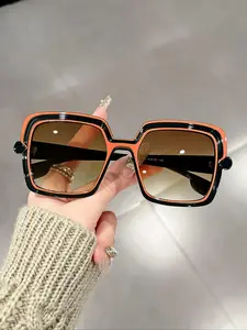 Unisex Fashionable Oval Frame Glasses, Trendy Casual Heart-shaped Leg Decoration Glasses for Everyday Use, Fashion Accessories for Outdoor Activities, Fashionable Frames Sunglasses