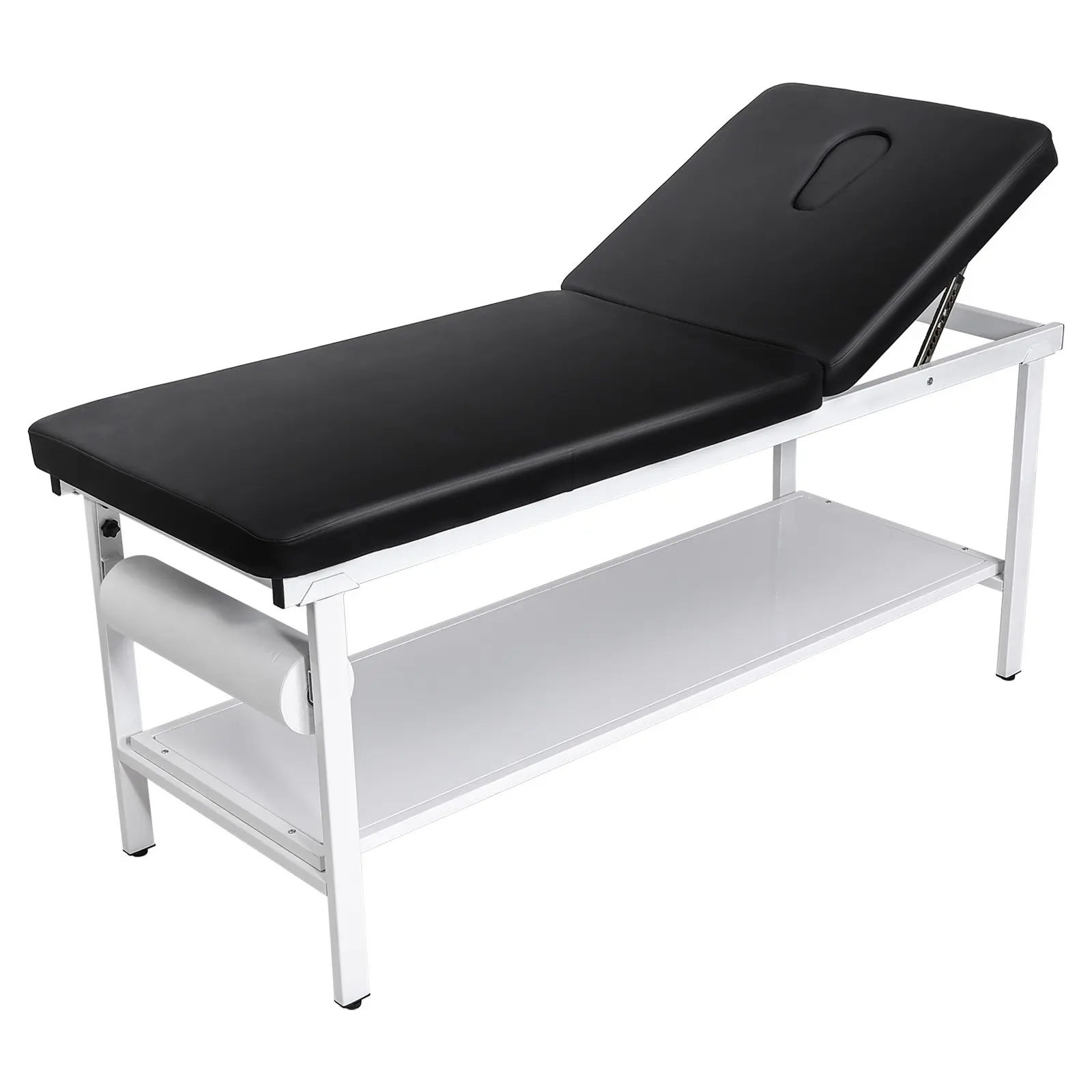 【DealsForYouDays】VEVOR Medical Exam Table, 500LBS Loading Medical Examination Bed with 0-40 Adjustable Backrest, Physical Therapy Exam Table with Storage Shelf Paper Roll Dispenser for Hospital Clinic Rehab Center