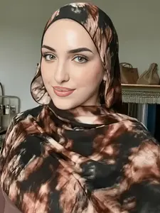 Fashionable Casual Long Printed Bohemian Women's Scarf Shawl, Stylish Headscarf for Everyday Wear, Lightweight Breathable Accessory for Spring and Summer, Turban Hijab