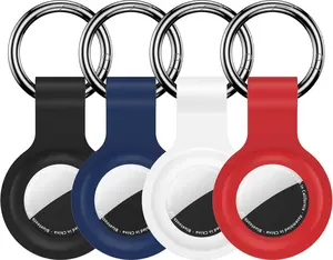 Compatible with AirTag Holder Case Keychain 4 Pack,for AirTag 2nd & 1st Generation Key Chain Ring Case Cover for Air Tag Holder GPS Tracker Air Tag 2nd gen Finders Air Tagholder for Kids,Bags,Luggages