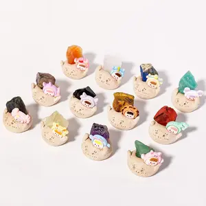 1PC Handmade Natural Amethyst Zodiac Cube, Healing Stone for Energy Balance, Crystal Rough Decor for Office Feng Shui, Unique Gift Idea, Feng Shui Ornaments