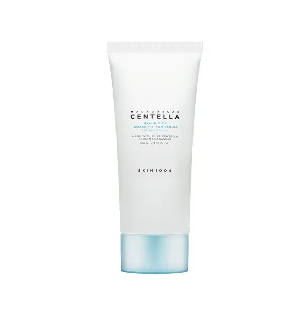 SKIN1004 Jumbo Centella Hyalu-Cica Water-Fit Sun Serum, Korean Sunscreen SPF 50, Centella Sunscreen, Travel Essentials, Sunscreen with Hyaluronic Acid, No White Cast, Korean Skin Care, Old Formulation 3.38 fl.oz / 100ml