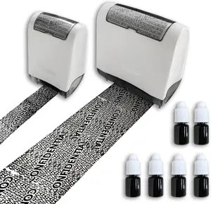 ArtBeek Identity Theft Protection Roller Stamp, 2 Pack Roller Address Hidden Stamp, Including 6-Pack Refills