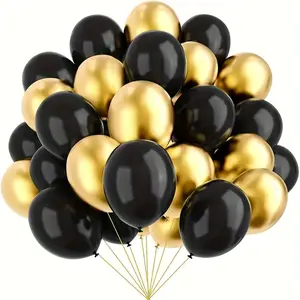 36 Metal Balloons, Elegant Luxury Party Decorations, Latex Balloons for Birthday, Wedding, Graduation, Anniversary, Glossy Balloon Shine, Balloon Party Supplies