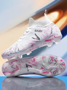 Men's Soccer Cleats Ag/fg Long Studs Comfortable and Breathable, Outdoor Sports Training Shoes for Artificial Grass, Non-Slip and Durable