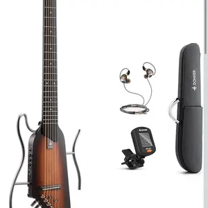 【Limited time deal】Donner HUSH-I Acoustic-Electric Guitar Kit for Travel Silent Practice