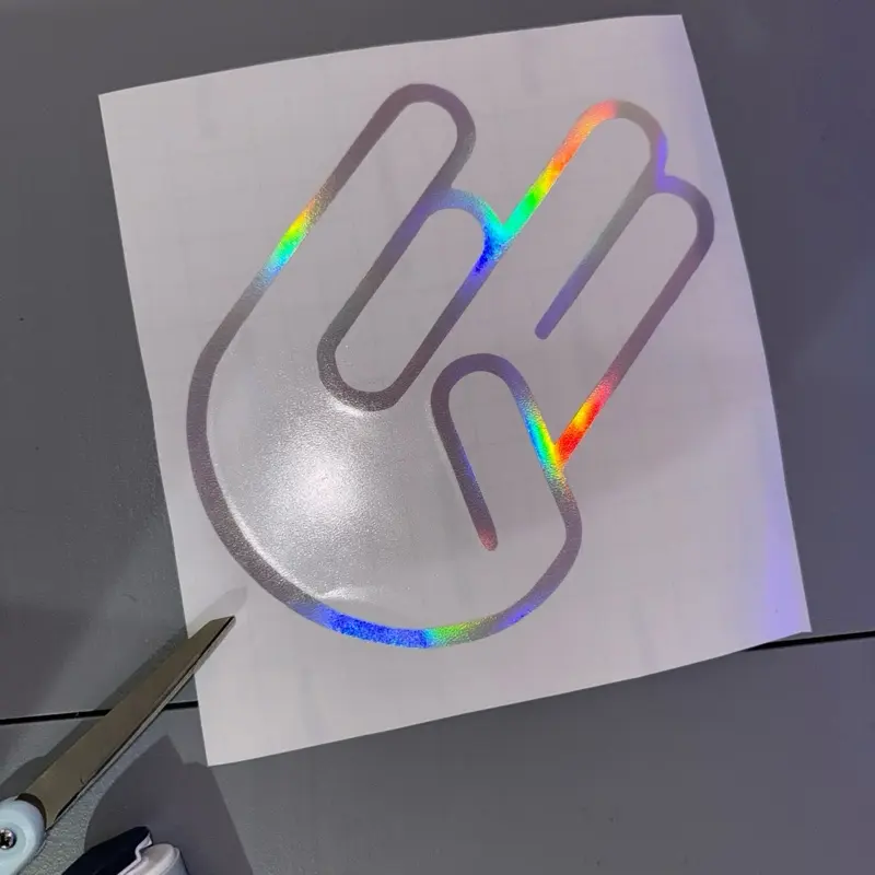 Shocker Vinyl Decal Holographic 8x8 Inches Trending Design Durable Vinyl Material for Stylish Decor