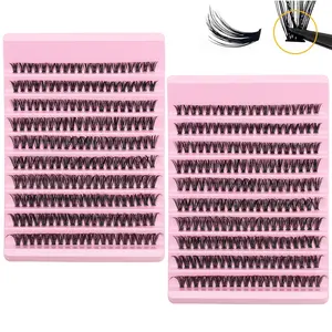 The new C/D curve 10–12 mm hybrid set includes 100–1000 clusters of natural false eyelashes, suitable for beginners, comfortable and fashionable. Lash clusters, individual false lashes, lashes, false eyelashes