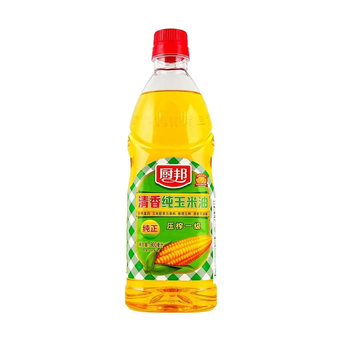 CHUBANG 100% Pure Corn Oil 900ml - First Cold Pressed Edible Oil for Frying, Baking, Chiffon Cakes & All Cooking