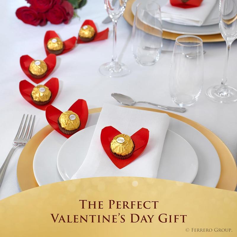 SALE - SALE  - Ferrero Rocher, 16 Count, Gourmet Milk Chocolate Hazelnut, Valentine's Chocolate, Individually Wrapped, 6.2 oz