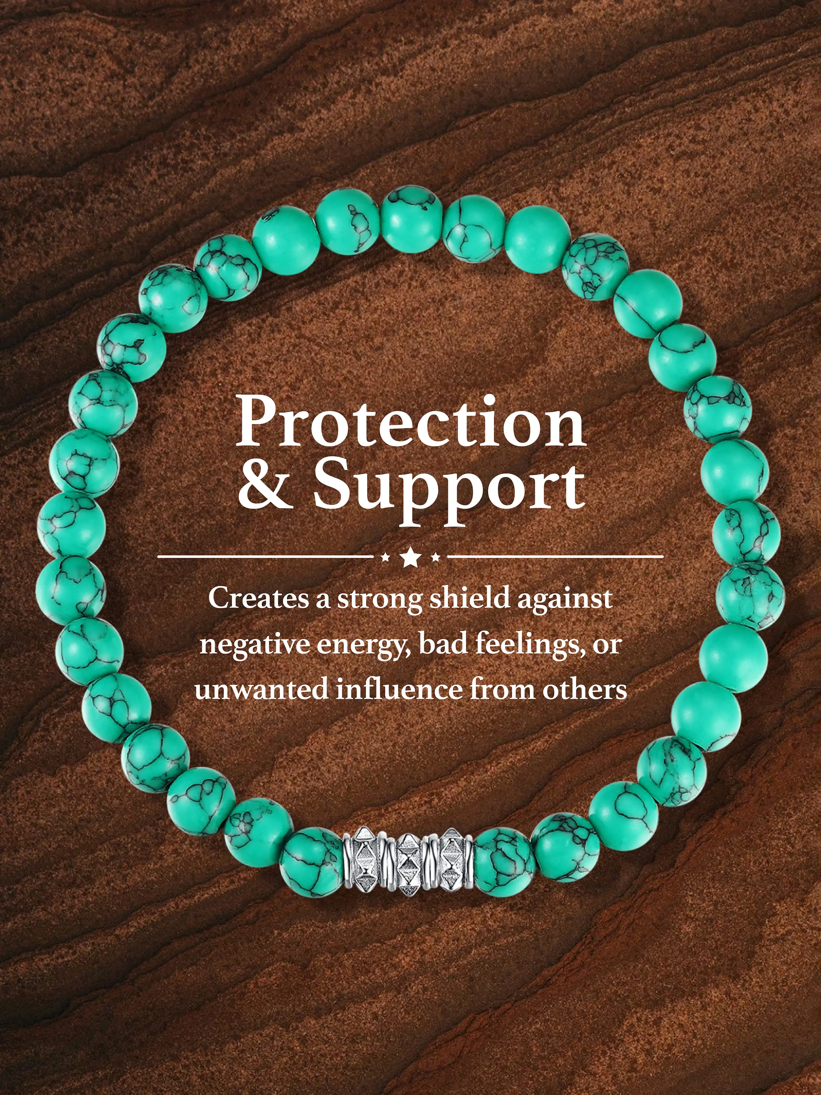 Handmade Imitated Turquoise Bracelet, Elegant Beaded Jewelry, Unisex Fashion Accessory, Perfect Gift for Meditation and Energy Healing