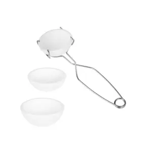 Small Melting Ceramic Crucible Set of 4, High Temperature Resistant Crucibles for Gold Silver Copper Aluminum, Mini Jewelry Making Tools