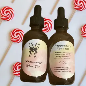 Peppermint Yoni Oil With Coconut Oil Apple Cider Vinegar Tea Tree Oil