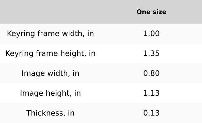 NEG MAWON abstract figurative art Rectangle Photo Keyring | Metallic photo keychain