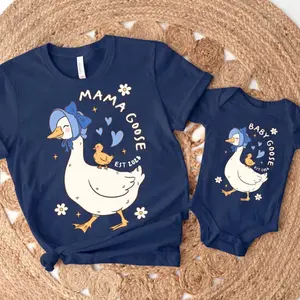 First Mothers Day Shirt Matching Mom Baby Outfit Mama 2026 Silly Goose T-shirt Boy New Mother Daughter Son Tee Mother's Day Gift Set