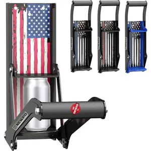 Can Crusher Wall Mounted for Recycling 8oz-16oz, Can Smasher for Recycling Bottles,Aluminum Seltzer, Gadgets for Home - American Flag