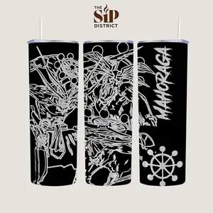 The Sip District. Mahoraga Jujutsu Kaisen 20oz  40oz Tumbler With Handle Stainless Steel Tumbler, Eight-Handled Sword Divergent Sila Divine General Anime Travel Mug, Shikigami Power Aesthetic Cup, Gift for Anime & Manga Fans