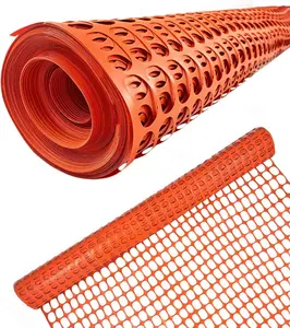 Ashman  48 in. Orange Garden Fence - 4 ft. x 50 ft. Roll for Snow, Poultry, Deer, and Garden Netting Ashman Plastic Mesh Fence