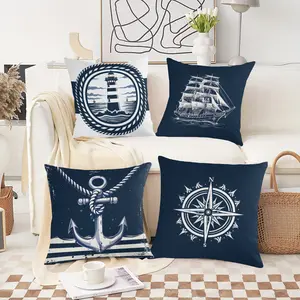 4PC,  They are decorative sofa throw pillowcases, a set of linen cushion covers, featuring a modern farmhouse style for home decoration, suitable for sofas, living rooms and bedrooms. Mellow 18x18" Pillow Cover Stretch Printed Accent Chair Cover