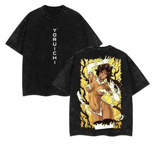 Thunder Goddess Yoruichi Bleach Oversized T-Shirt – Vintage Washed Anime Streetwear Tee | Flash Step Queen Graphic Top Cotton Dress