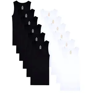 Studio 3 Women's 12 Piece Pack Slim Knit Sleeveless Casual Basic Ribbed Tank Tops