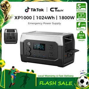 [DealsForYouDays]CTOLITY XP1000 1600W Emergency Power Supply 1024Wh Portable Power Station For Power Outage Survival LiFePO4 Battery 1.2H Fast Charge PD100W Solar Generator Powerbank Battery Backup for Home Camping Essentials 2026 Travel RV Emergency Prep