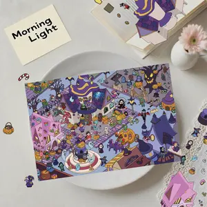 Halloween Town XL Sticker Scene Spooky Themed - Comes with Free Tweezers and a Mystery Sticker