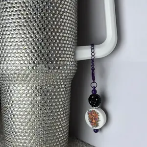 Live claim Beaded custom Cup Charms message for custom