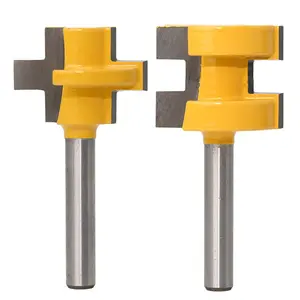 1/4 Inch Shank Set of 2 count Matched Tongue Groove Router Bit Set Woodworking Tool Carbide Milling