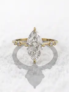 1 PC Fashion Cubic Zirconia Ring For Women For Wedding Engagement Party Jewelry Valentine's Day Gift Cluster Ring Engagement Prong Ring