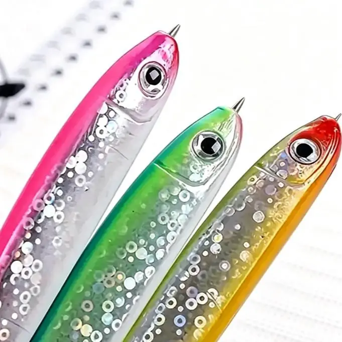 5pcs Fish Shaped Ballpoint Pens, Press-Type Cap, Medium Tip, Plastic Body, Rectangular Shape - Suitable For Teens And Adults - Great For School, Office And Entertainment - Unique Student Gift And Back To School Essential