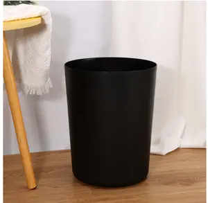 5 Gallon Trash Can, Plastic Office Trash Can, Black Matte