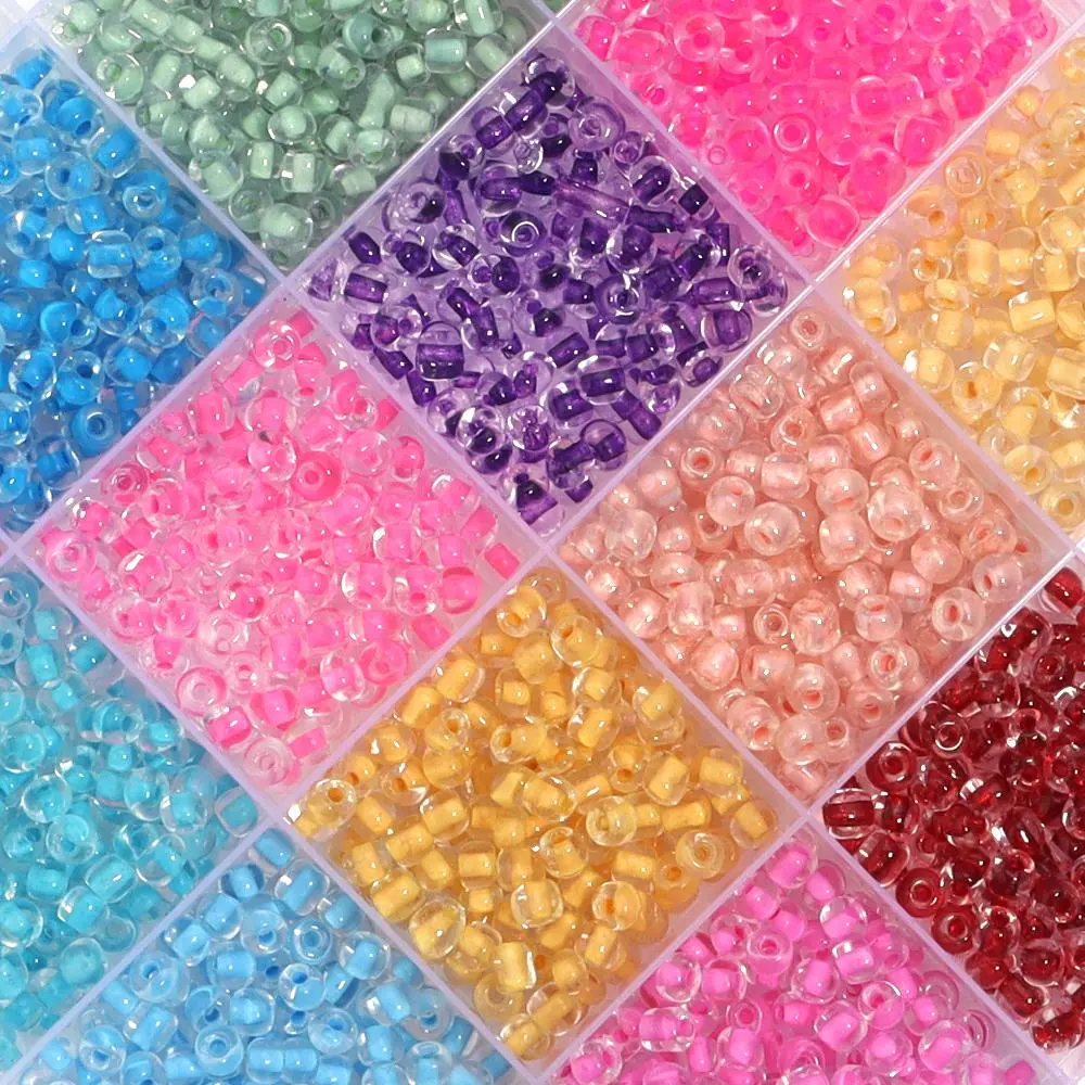 160/800pcs 4mm Light Color Seed Beads Glass Seed Beads Transparent Glass Beads For Jewelry Making DIY Necklaces Bracelets Crafts