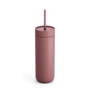 Fellow Carter Cold Travel Mug for Water, Iced Tea, Coffee, Smoothies, Iced Coffee & more - Stainless Steel Vacuum-Insulated Iced Coffee tumbler with Spill Resistant lid and straw